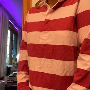 Pink and Red J. Crew Rugby shirt